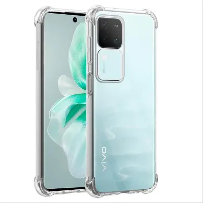 Picture of Vivo V30 Transparent Clear Slim Soft Cover Skin Gel TPU Case With Bumper