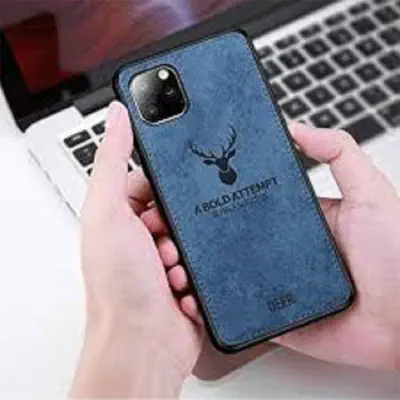 Picture of Apple iPhone 11 Deer Case Anti Slip Grip Matte Cloth and Camera Protection Back Cover