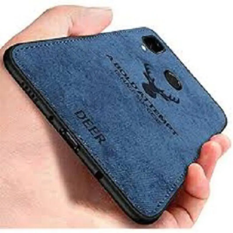 Picture of Samsung Galaxy A10s Deer Case Anti Slip Grip Matte Cloth and Camera Protection Back Cover