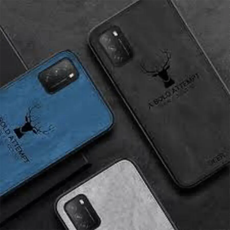 Picture of Xiaomi Poco M3 Pro 5G Deer Case Anti Slip Grip Matte Cloth and Camera Protection Back Cover