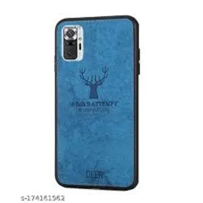 Picture of Xiaomi Redmi Note 10 4G Deer Case Anti Slip Grip Matte Cloth and Camera Protection Back Cover