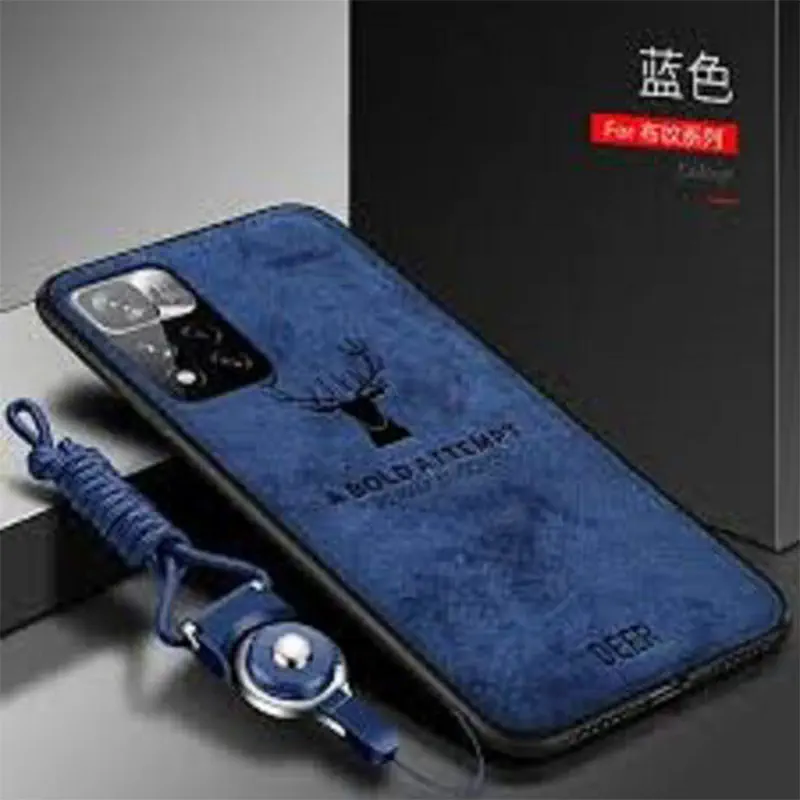 Picture of Xiaomi Redmi 10 Deer Case Anti Slip Grip Matte Cloth and Camera Protection Back Cover