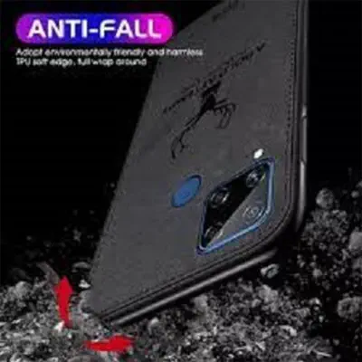 Picture of Realme C20 Deer Case Anti Slip Grip Matte Cloth and Camera Protection Back Cover