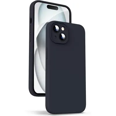 Picture of Apple iPhone 15 Premium Liquid Silicone Protection Back Cover Soft Case