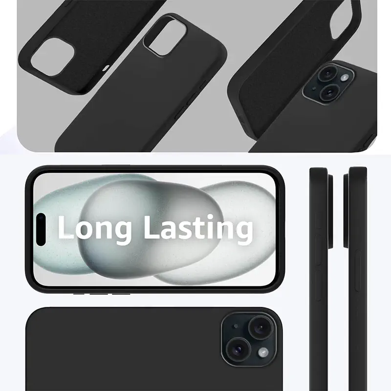 Picture of Apple iPhone 15 Premium Liquid Silicone Protection Back Cover Soft Case