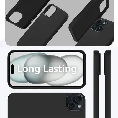 Picture of Apple iPhone 15 Premium Liquid Silicone Protection Back Cover Soft Case