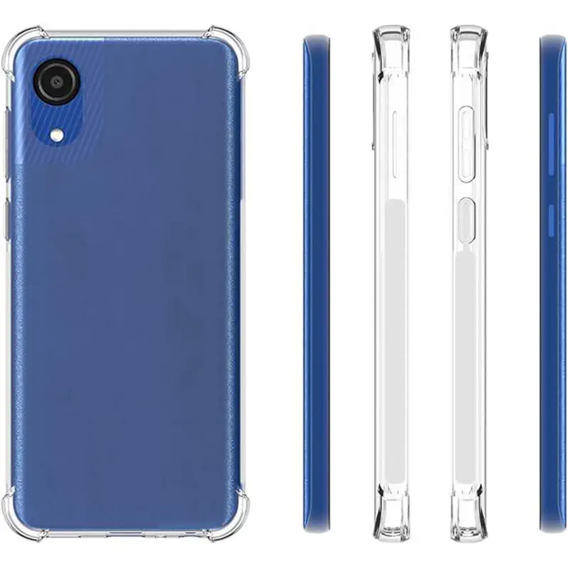 Picture of Samsung Galaxy A03 Core Transparent Clear Slim Soft TPU Cover With Bumper