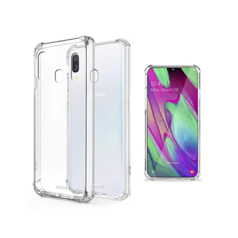 Picture of Samsung Galaxy A40 Transparent Clear Slim Soft TPU Cover With Bumper