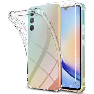 Picture of Samsung Galaxy A34 Transparent Clear Slim Soft TPU Cover With Bumper