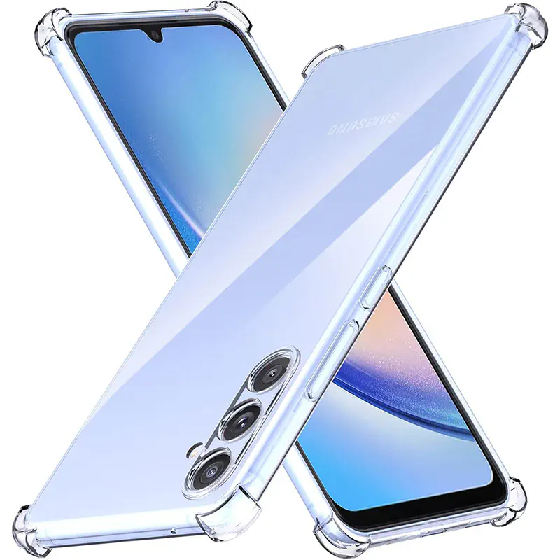 Picture of Samsung Galaxy M35 Transparent Clear Slim Soft TPU Cover With Bumper