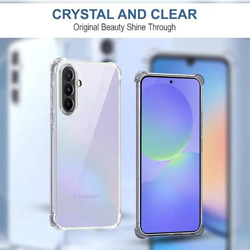 Picture of Samsung Galaxy A36 Transparent Clear Slim Soft TPU Cover With Bumper