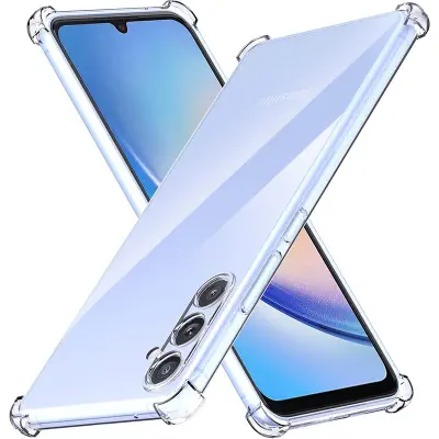 Picture of Samsung Galaxy A34 Transparent Clear Slim Soft TPU Cover With Bumper