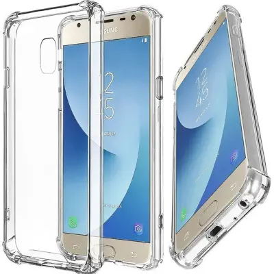 Picture of Samsung Galaxy J7 Pro Transparent Clear Slim Soft TPU Cover With Bumper