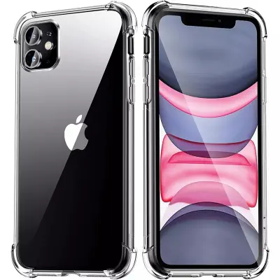 Picture of Apple iPhone 12 Mini Transparent Clear Slim Soft TPU Cover With Bumper