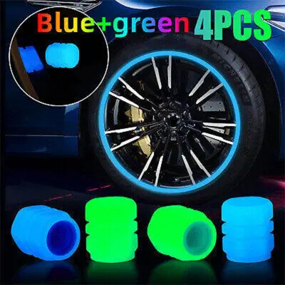 Picture of 1 pcs Luminous Car Wheel Tire Valve Caps Tyre Rim Stem Covers 