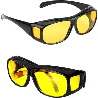 Picture of HD Night Vision Wrap Around Glassess Yellow