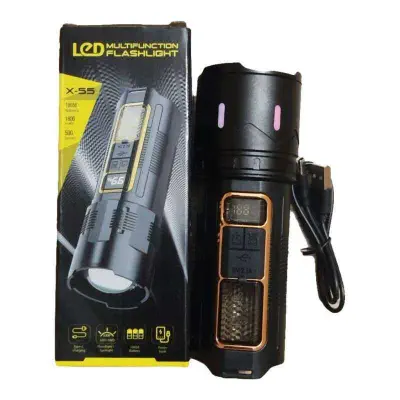 Picture of X-55 LED Multifunction Flashlight with Power Bank Black