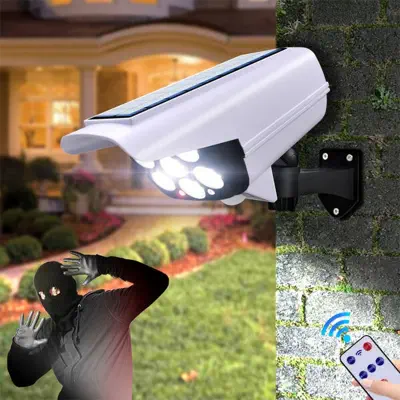 Picture of Remote control 77 LED solar motion sensor lamp White