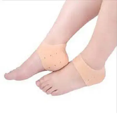 Picture of 2 Piecess Heel Protector Protective Sleeve for Relief Plantar Gold