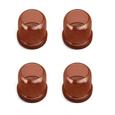 Picture of Silicone Chair Leg Caps With Felt Wood Floor Protectors Furniture Leveling Feet Cover Grey