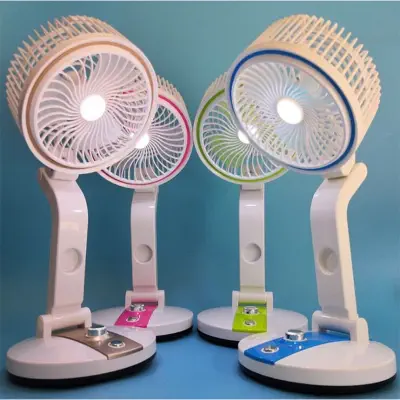 Picture of Rechargeable Folding Table Fan with Led Light Multicolor