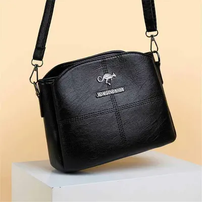 Picture of 3 Layers Luxury Messenger Crossbody Bags Black