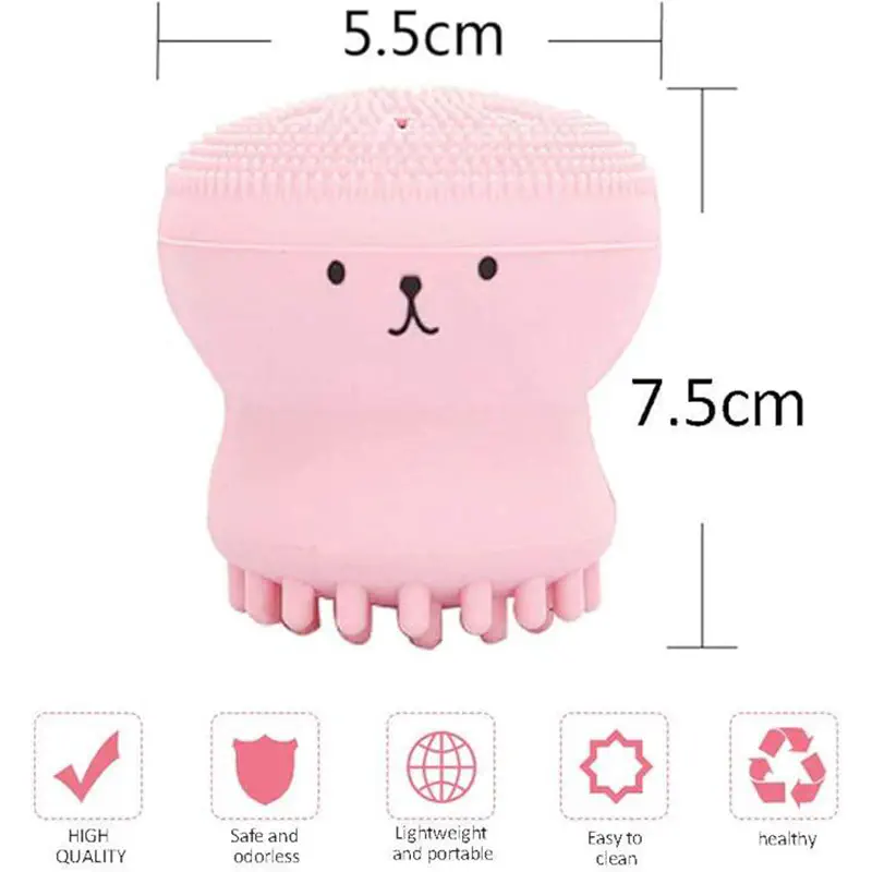 Picture of Silicone Facial Cleaning Brush For Limpiador Facial Octopus Shape Deep Pore Exfoliating Cleansing Face Brushes Skin Care TSLM1 By A To Z Store 