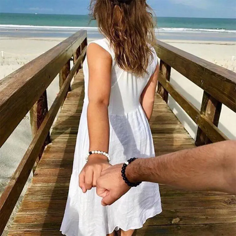 Picture of Heart Magnetic Bracelets for Couples 23 CM
