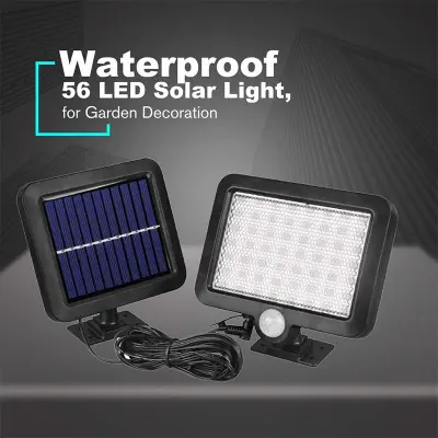 Picture of 56LED Indoor Outdoor Solar Power Sensor Light Black