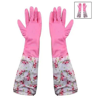 Picture of High Quality Full Hand Printed Dish Washing Gloves Multicolor