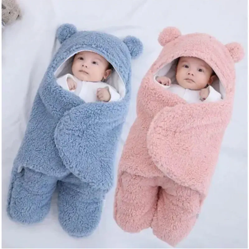 Picture of (3 pic)100% Cotton Thicken Soft Newborn Baby Wrap Blanket2025 