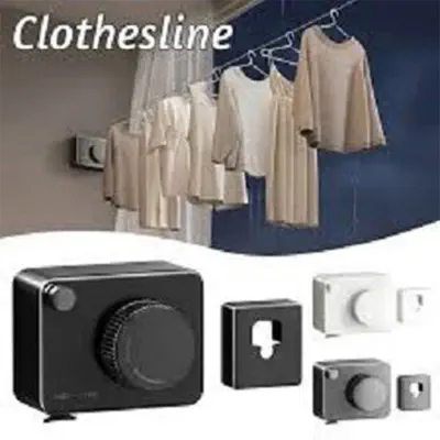 Picture of Wall Mounted Stainless Steel Cloth Hanger Black