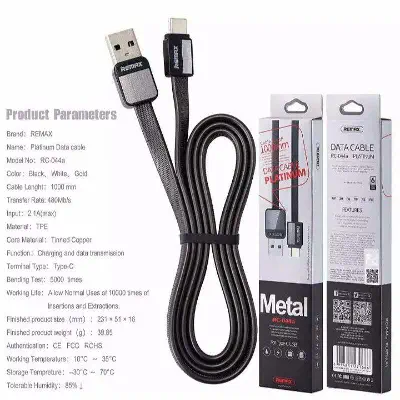 Picture of Remax Metal Type C USB data Cable - Black