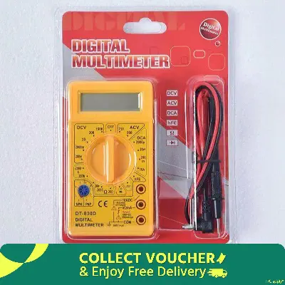 Picture of Digital Multimeter AVO Meter Measured Volt Amp Resistor - Yellow