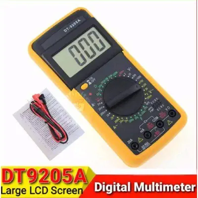 Picture of Digital Multimeter Volts Amps Resistors Ohms Tester Electric Voltmeter Ammeter AC DC LCD high quality new practical - Yellow