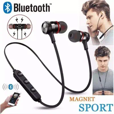 Picture of Wireless Sports Bluetooth Magnet Earphone Bluetooth Headset with Mic Multi color In the Ear - Multicolor