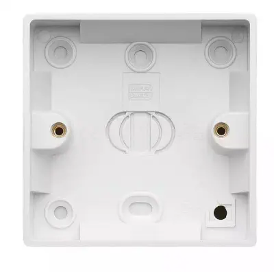 Picture of Single plate plastic back box for gang switch universal PVC gang switch Back part white - White