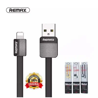 Picture of RC-044i Metal Data Cable For iPhone Lighting Port (5,6,7,8,X) Black - Black