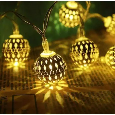 Picture of Golden Metal Boll Fairy light(null) - Gold