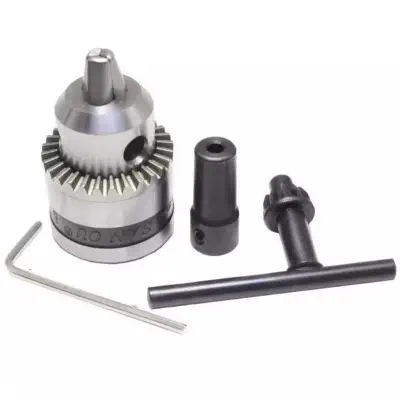 Picture of Electric Drill chucks 0.02-1/4 inch(0.6-6 mm) Mount B10 fit 0.19 inch (5 mm) motor shaft model power Tools - Black