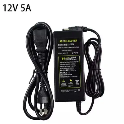 Picture of Ac-110-240V to Dc 12V 5A Adapter power supply for LED Strip light Milti purpouse Use(null) - Black