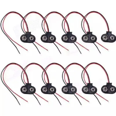 Picture of 9v Battery snap connector(10 pcs) - Black