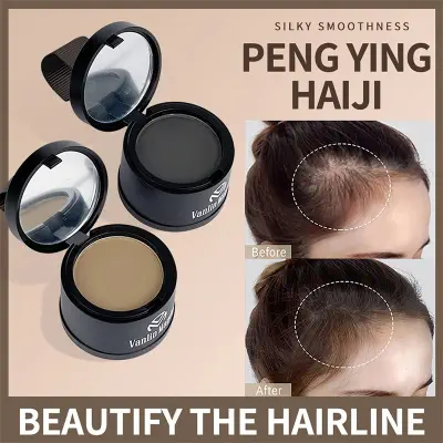 Picture of Vanlin Maydy Hairline Shadow Powder - Root Touch Up Hair Color for Gray Coverage - Bald Spot Concealing Hair Powder for Women & Men - 24-Hour Stain-Proof-Coffee