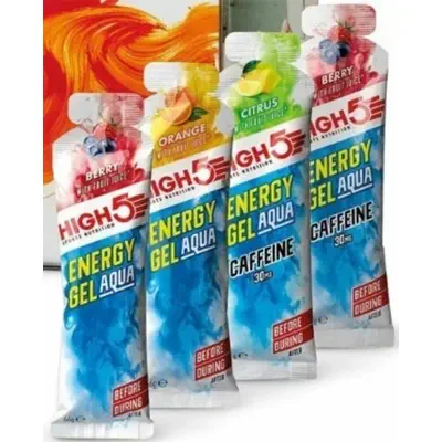 Picture of High 5 Energy Gel Aqua - Made in UK - Sports Nutrition - for cycling, running and workout, before, during, after-Orange