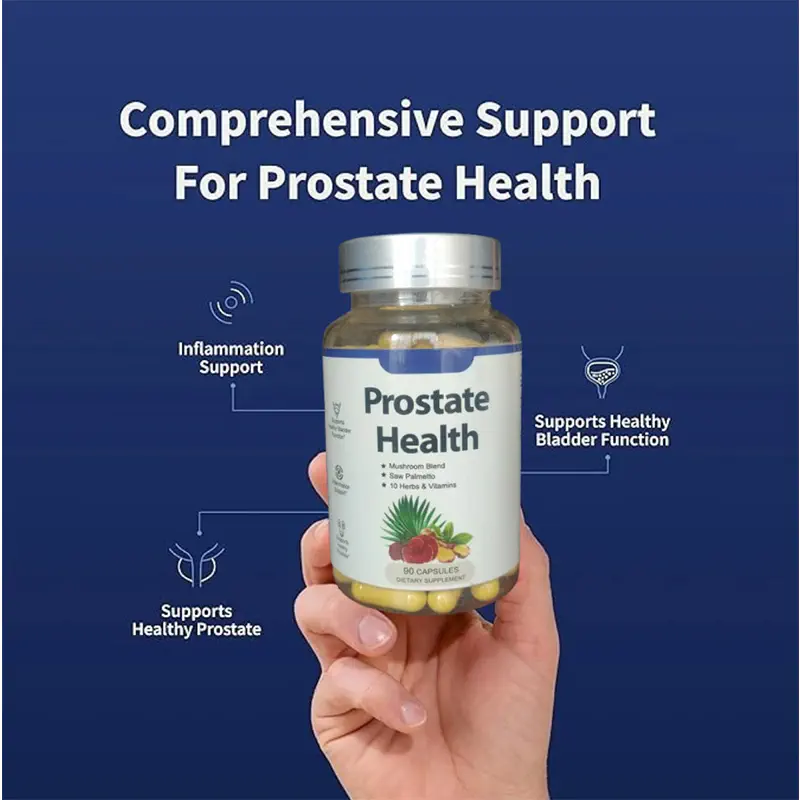 Picture of Prostate Health Support Supplement, Saw Palmetto for Men Plus Stinging Nettle Root, Magnesium Citrate, Zinc and Plant Sterols, Supports Male Urinary Tract Health 90 Capsules Made in CHINA-1 BRIGHT