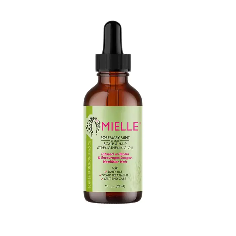 Picture of Mielle Organics Rosemary & Mint Light Hair Oil for Hair Growth, Split Ends & Dry Scalp Treatment - Infused with Biotin & Essential Oils for Strengthening, Soothing, Moisturizing & Encouraging Longer Hair 59 ml-1 BRIGHT