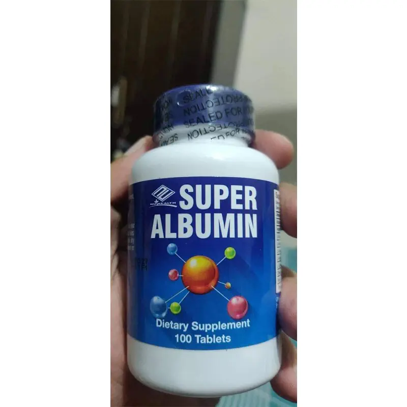 Picture of Super Albumin 100 Tablets by Nu-Health USA -White