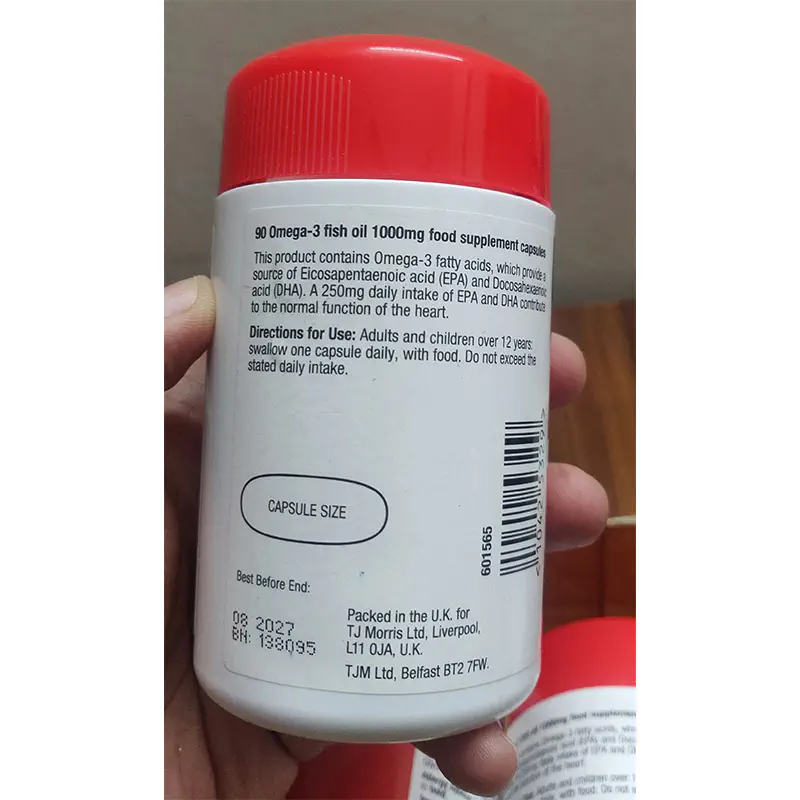Picture of High Strength Omega 3 Fish Oil: 90 Capsules One A Day Made in UK-1 BRIGHT