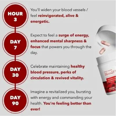 Picture of Nitric Oxide Blood Flow-7 Boosts Nitric Oxide to Support Healthy Blood Pressure & Circulation Made in CHINA-1 BRIGHT