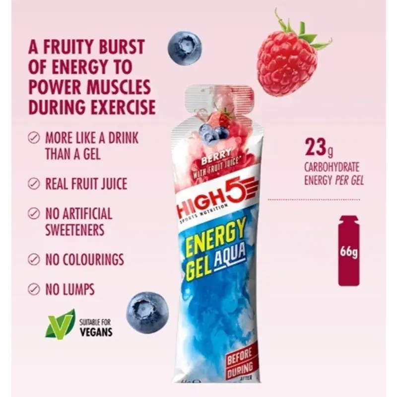 Picture of High 5 Energy Gel Aqua - Made in UK - Sports Nutrition - for cycling, running and workout, before, during, after-Orange